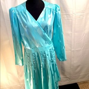 Vintage Light Blue Dress-Size 12